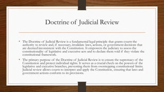 Comprehensive Overview of Key Doctrines in Constitutional Law and Their ...