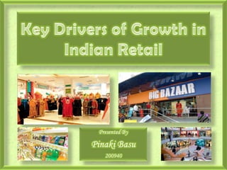 Key Drivers of Growth in Indian Retail Presented By Pinaki Basu 200940 