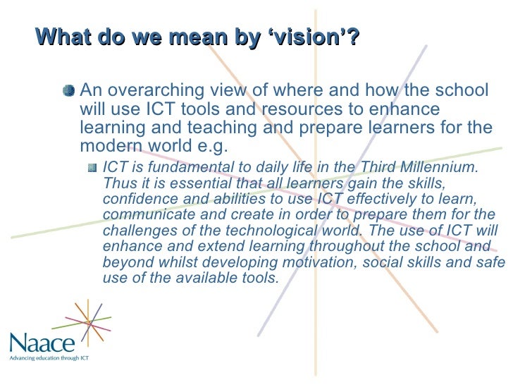 Key elements of an ICT vision statement