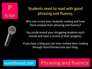 Dis forKey Characteristics of Effective Literacy Teaching P – 6Explains different focuses for each year level.Find it on the network.DEECD