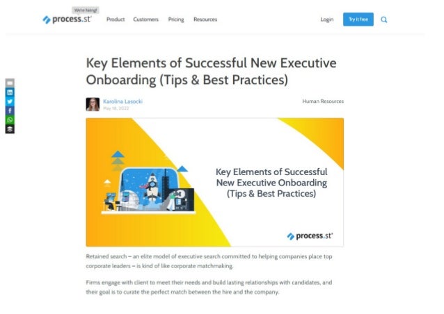 Key Elements of Successful New Executive Onboarding (Tips & Best Practices) 