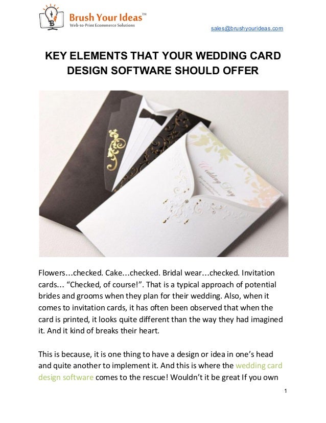 Key Elements That Your Wedding Card Design Software Should