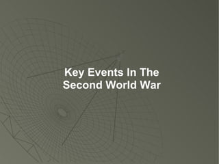 Key Events In The Second World War 