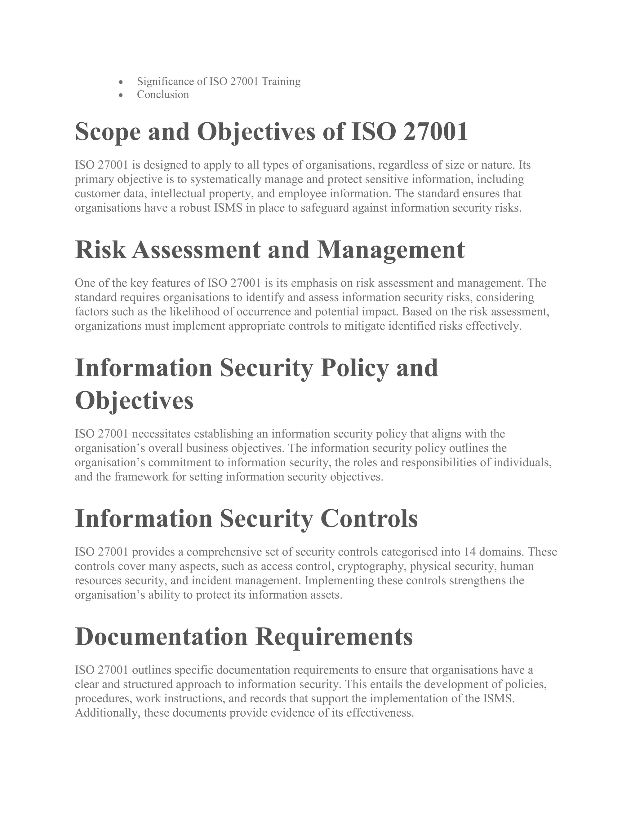 Key Features of ISO 27001 PDF Free Download