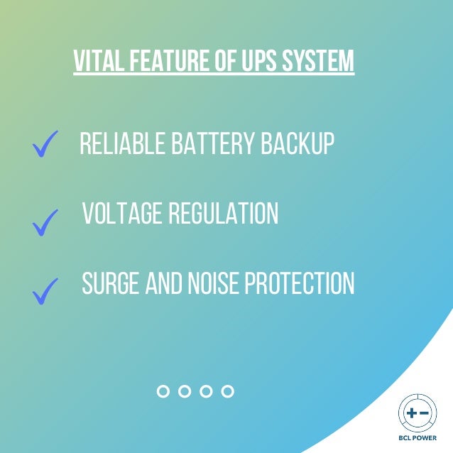 Key Features of UPS System | PDF