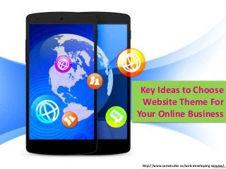 Key Ideas to Choose
Website Theme For
Your Online Business
http://www.samstudio.co/web-developing-service/
 
