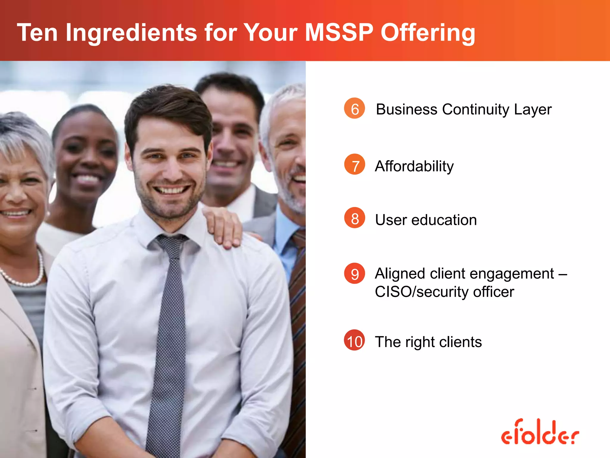 Key Ingredients for Your MSSP Offering | PPTX
