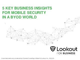 5 KEY BUSINESS INSIGHTS
FOR MOBILE SECURITY
IN A BYOD WORLD

A commissioned survey conducted by Forrester Consulting on Behalf of Lookout, Inc., Q3 2013.

 