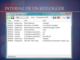 INTERFAZ DE UN KEYLOGGER 