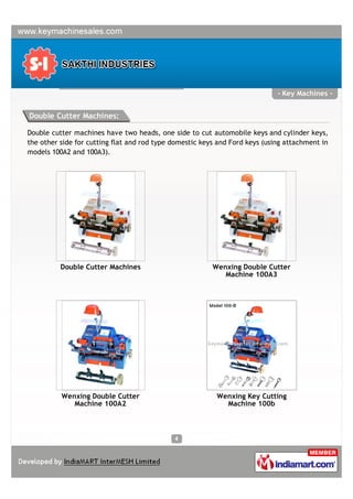 - Key Machines -


Double Cutter Machines:

Double cutter machines have two heads, one side to cut automobile keys and cyl...