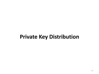 Private Key Distribution
24
 