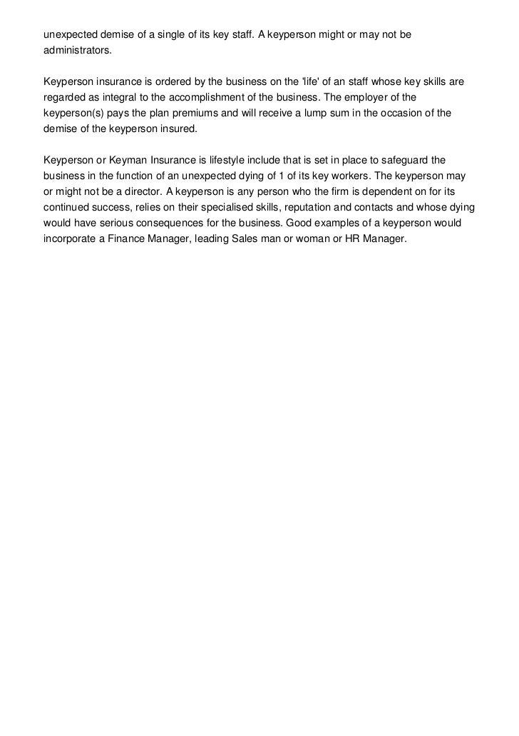 What Is Keyman Insurance?