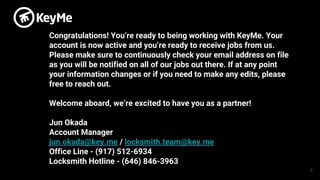 Keyme Locksmith Welcome Presentation Ppt