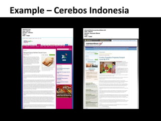 Example – Cerebos Indonesia 
