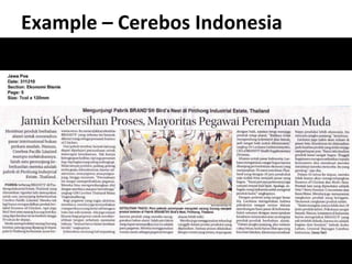Example – Cerebos Indonesia 