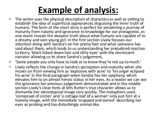 how to write an analysis essay on a short story