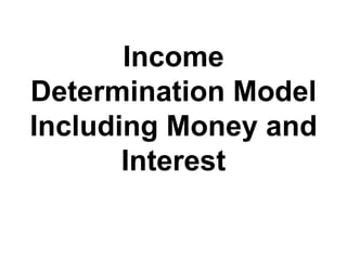 Income Determination Model Including Money and Interest 