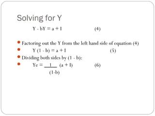 Key Multiplyer Simple Keynesian Multiplier