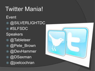 Silverlight FireStarter DC Keynote