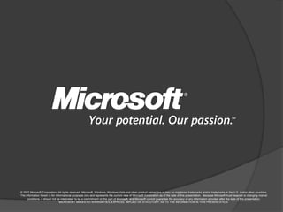 Silverlight FireStarter DC Keynote