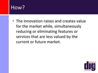 What’s RemarkableCriticizes Michael Porter’s idea that successful businesses are either low cost providers or niche-playersProposed instead that value can be found by crossing conventional market segmentation and value and lower cost.
