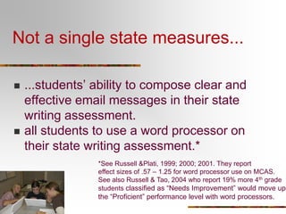 Implications For Education?Problem based learning essentialEffective online information and communication skills required.Internet literacies have become central.In short: fundamental change.