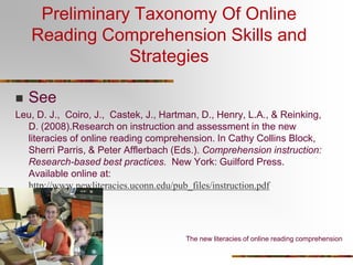 The U.S. situation.Not a single state in the U.S. measures......students’ ability to read search engine results during state reading assessments.  ...students’ ability to critically evaluate information that is found online to determine its reliability.This generation’s defining technology for reading. 