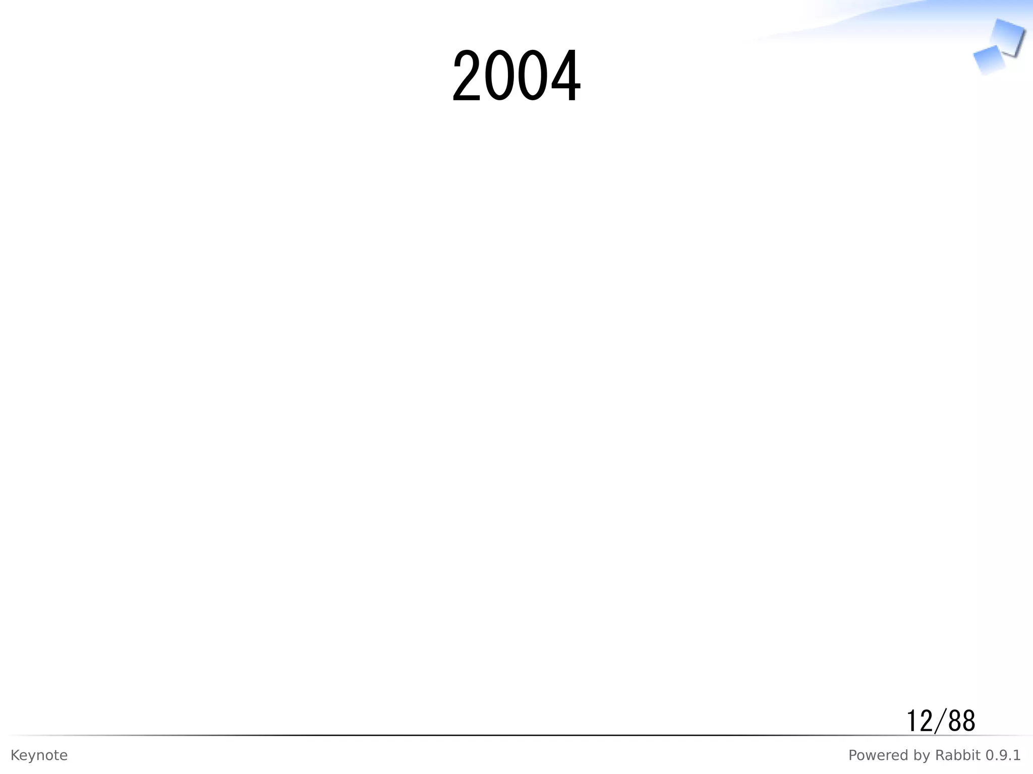 Keynote Powered by Rabbit 0.9.1
2004
12/88
 