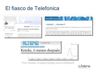 Font: resultats 1a pagina Google recerca “keteke” 