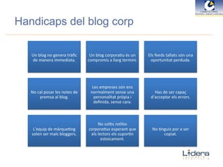 Handicaps del blog corp 