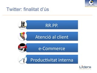Twitter: finalitat d’ús 