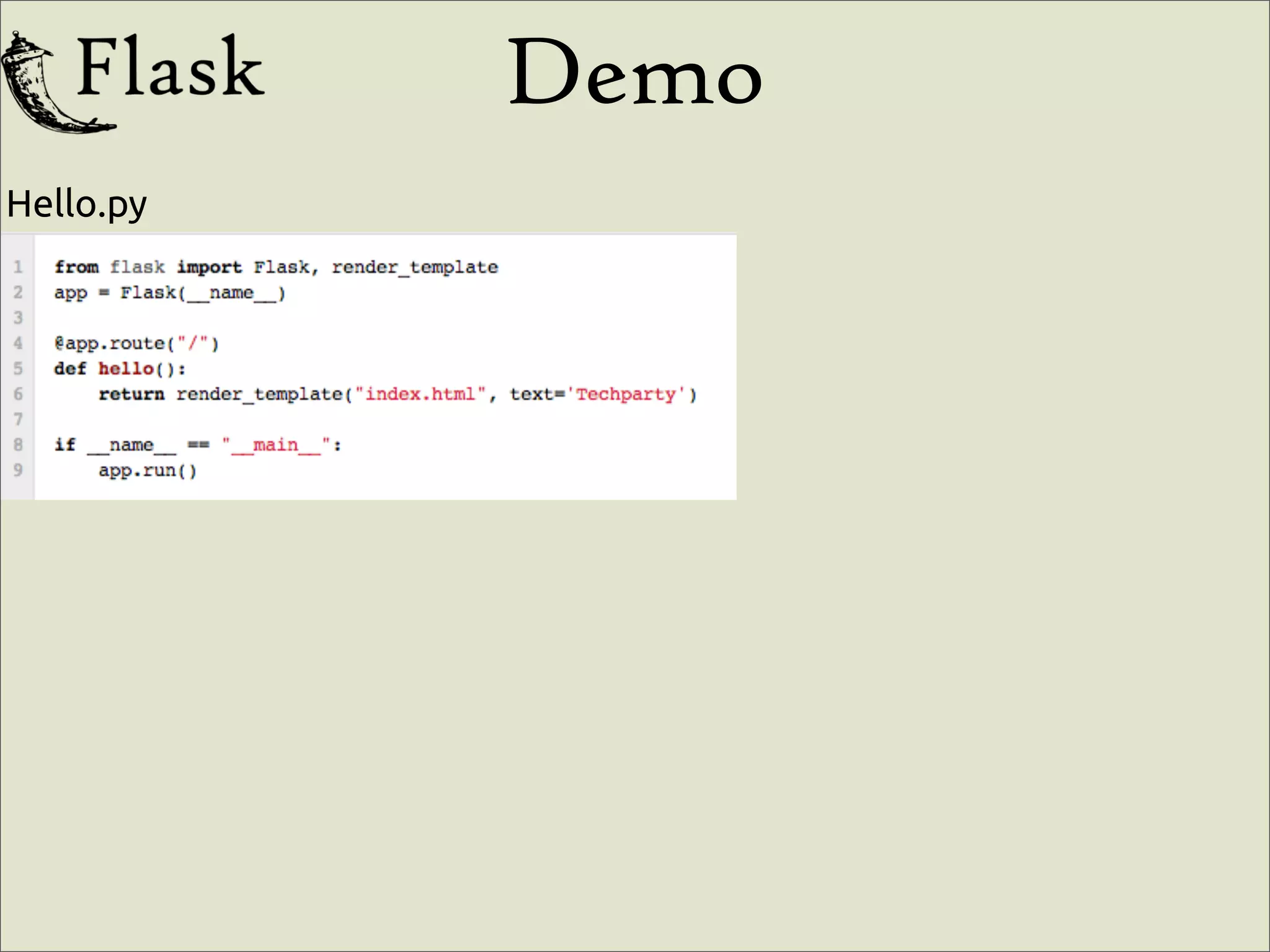 Demo
Hello.py
 