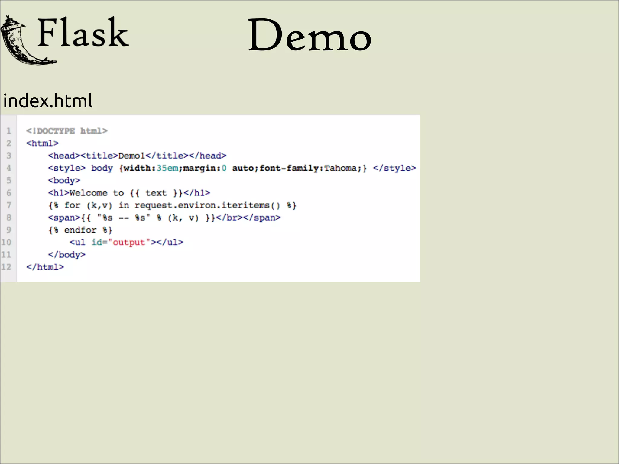 Demo
index.html
 