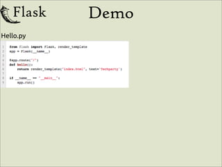 Demo
Hello.py
 