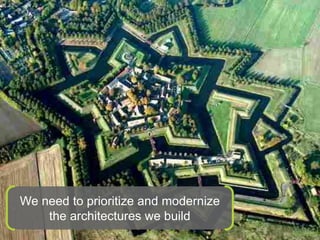 We need to prioritize and modernize 
the architectures we build 
 