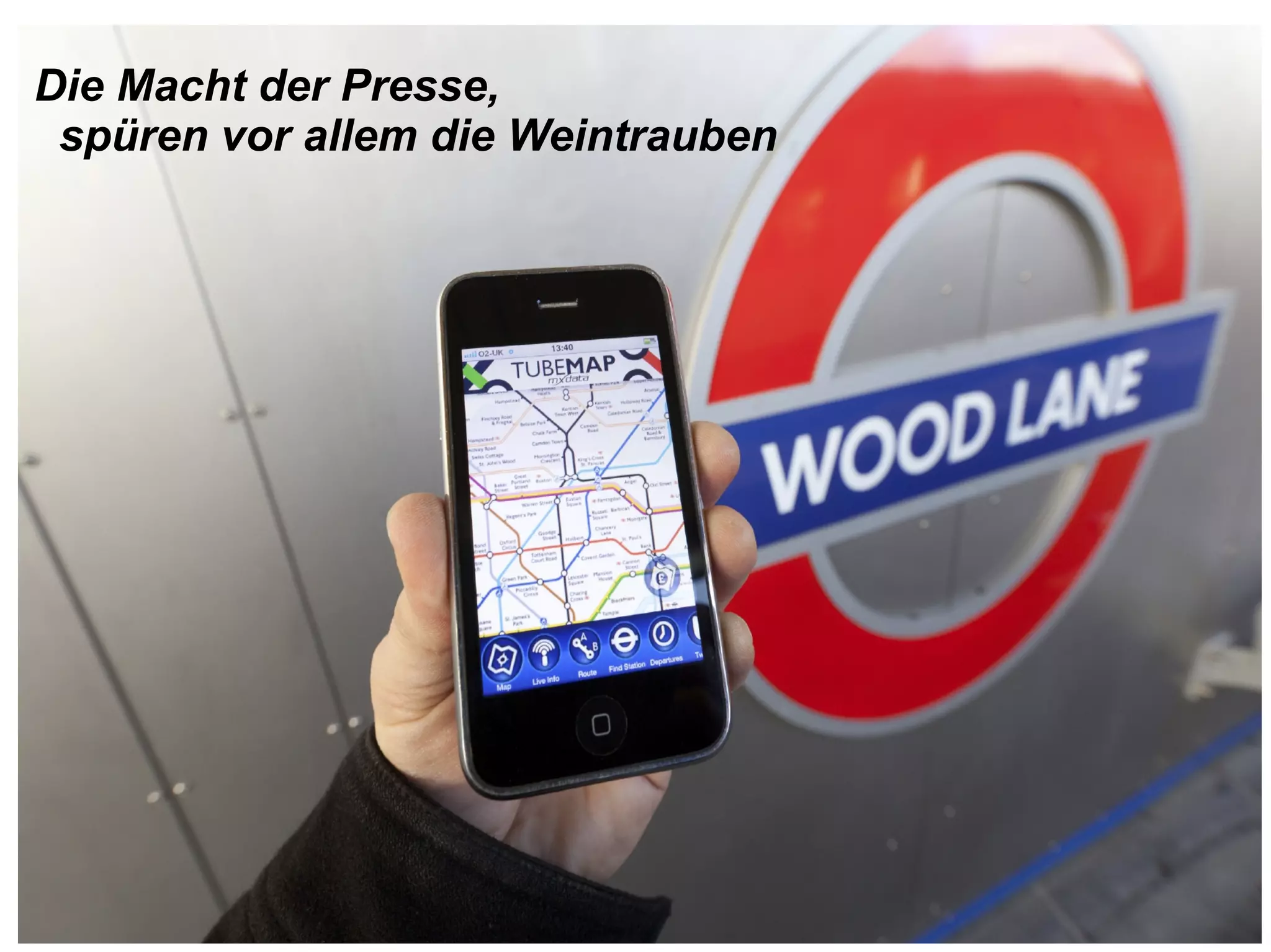 Die Macht der Presse,
spüren vor allem die Weintrauben
