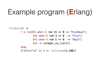 Example program (Erlang)
 