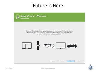 Future is Here 
15-12-2014 www.letsnurture.com 
 