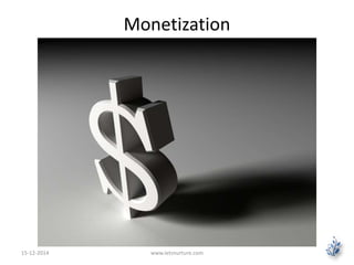 Monetization 
15-12-2014 www.letsnurture.com 
 