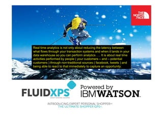 6 © 2013 IBM Corporation
Real time analytics is not only about reducing the latency between
what flows through your transaction systems and when it lands in your
data warehouse so you can perform analytics …. It is about real time
activities performed by people ( your customers – and – potential
customers ) through non-traditional sources ( facebook, tweets ) and
being able to react to that immediately to capture an opportunity.
 