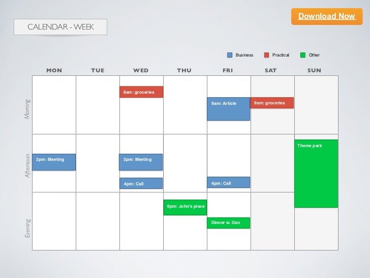 template for calendar