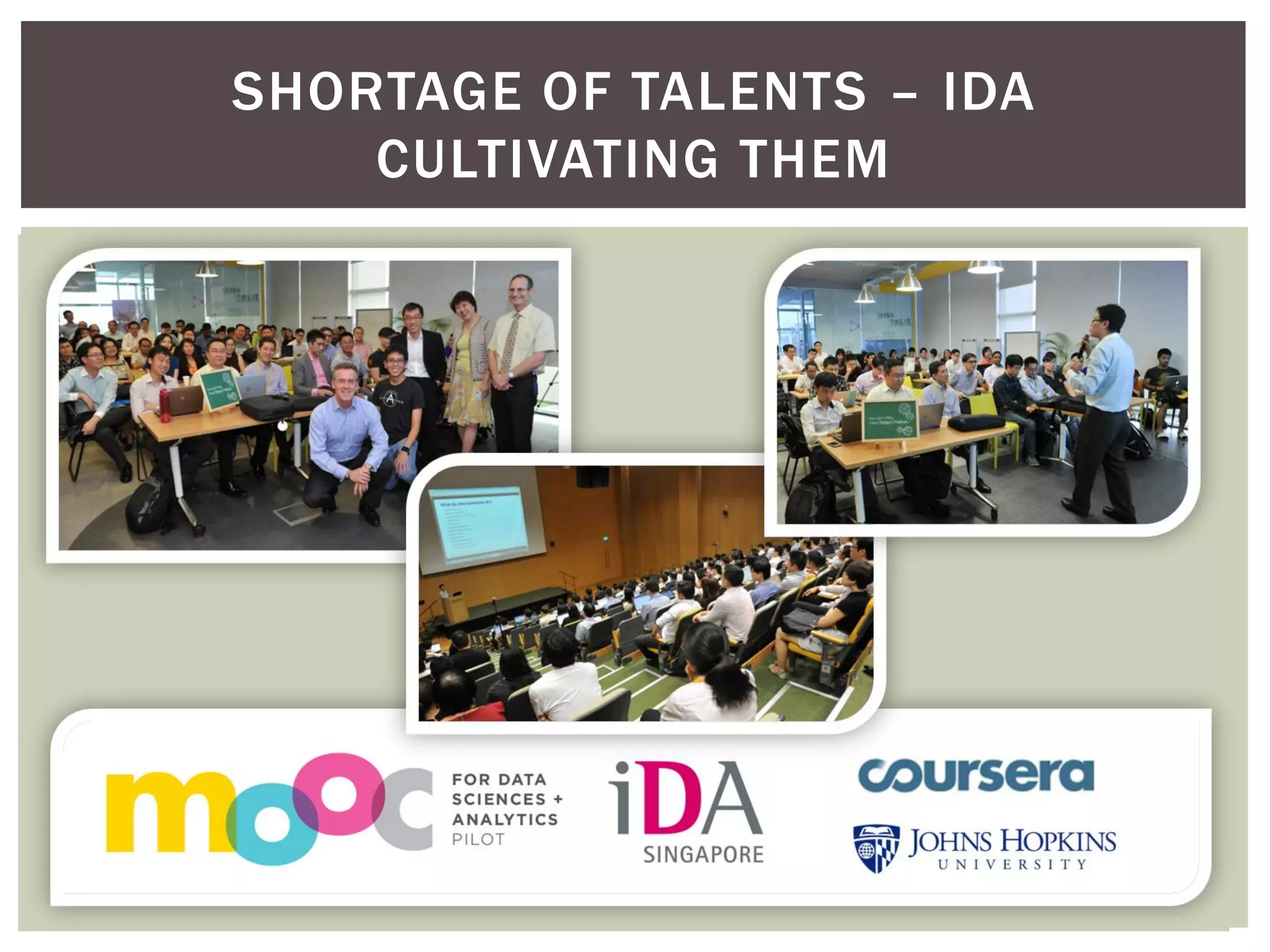 SHORTAGE OF TALENTS – IDA
CULTIVATING THEM
 
