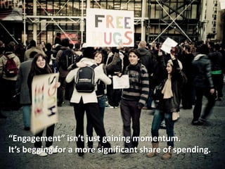 “Engagement” isn’t just gaining momentum.It’s begging for a more significant share of spending.