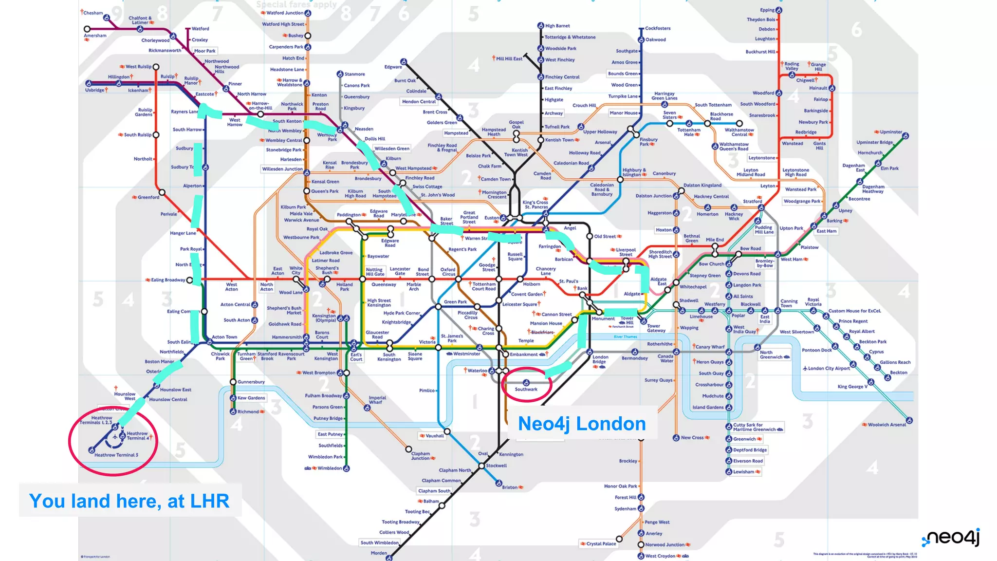 © 2022 Neo4j, Inc. All rights reserved.
14
You land here, at LHR
Neo4j London
 