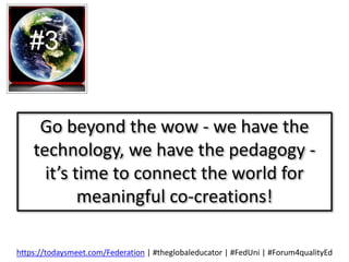 Becoming a Global Educator - Online collaboration and pedagogical change