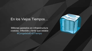 En los Viejos Tiempos…
Millones gastados en infraestructura
costosa, inflexible y lenta que estaba
#CongeladaEnElTiempo
 