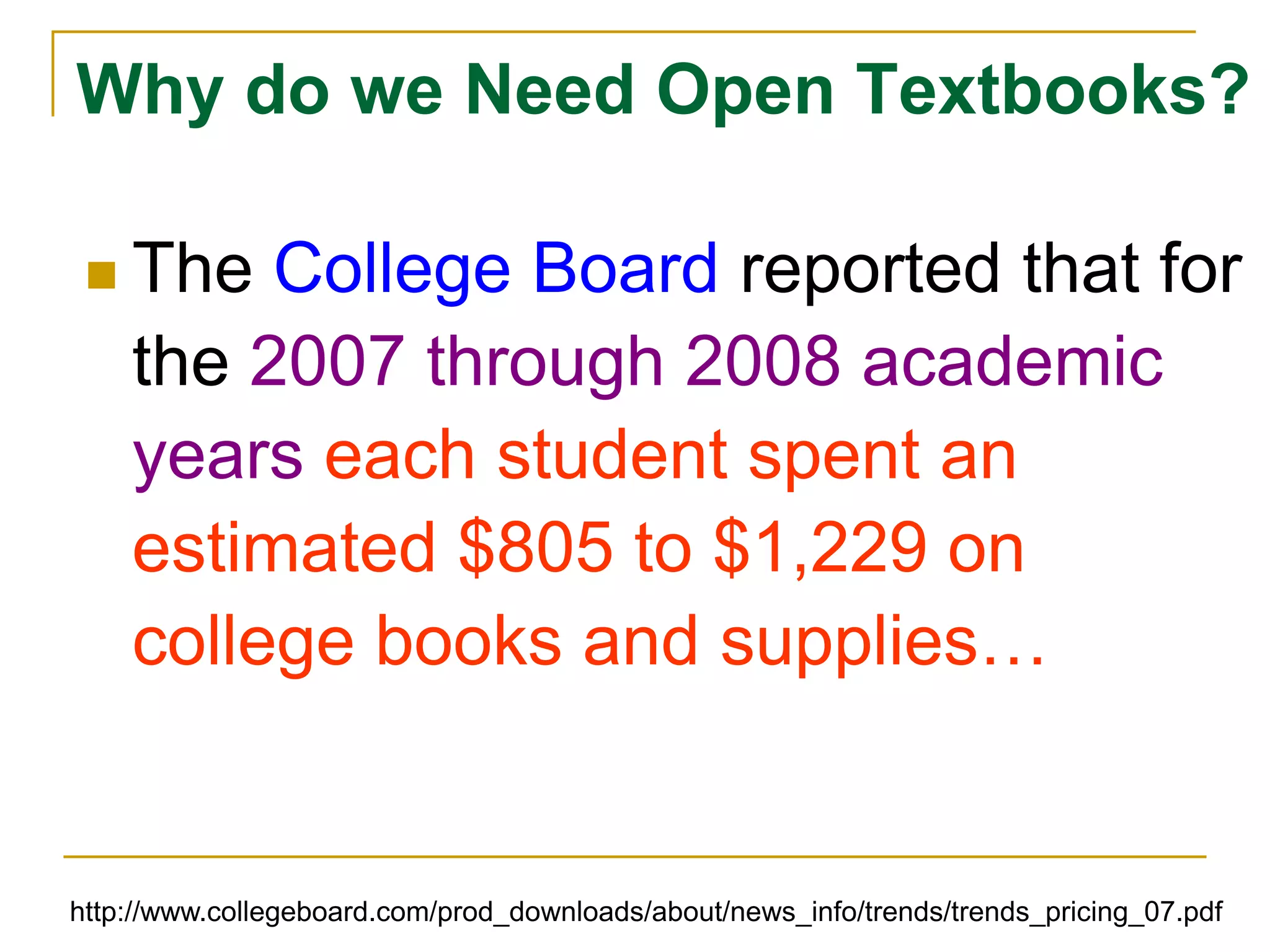 The New EconomicsUpload one copy, and everyone uses it simultaneouslyMaking copies, storage, distribution of digital stuff = “Free”http://cnx.org/content/col10522/latest/