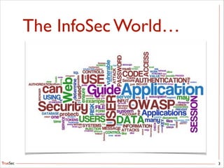 TrueSec
The InfoSec World…
3
 