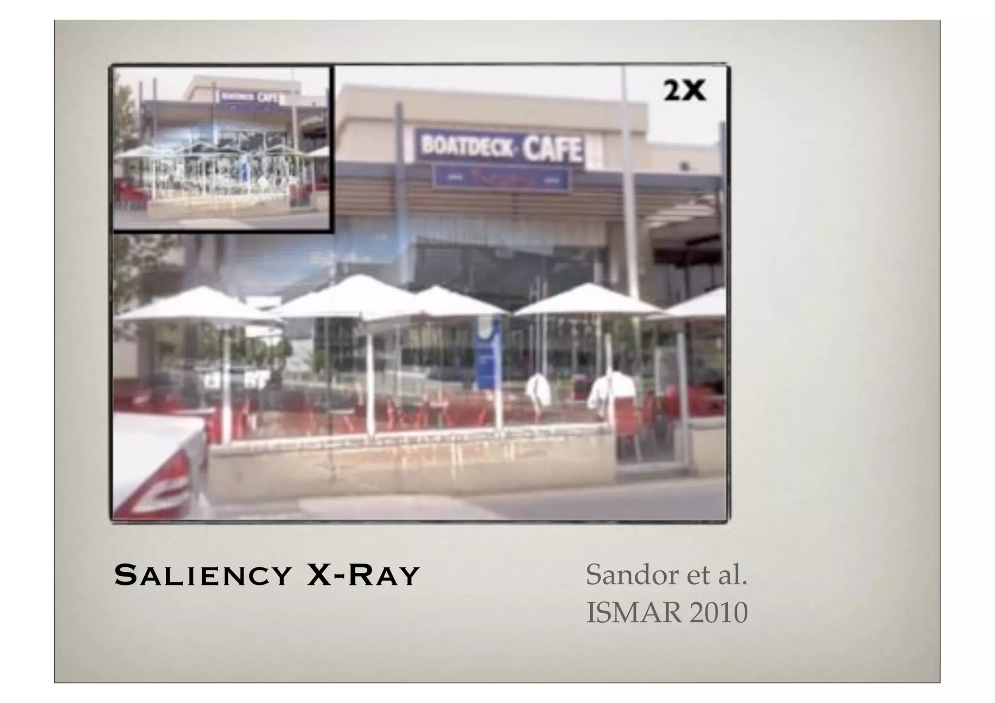 Saliency X-Ray   Sandor et al.
                 ISMAR 2010
 