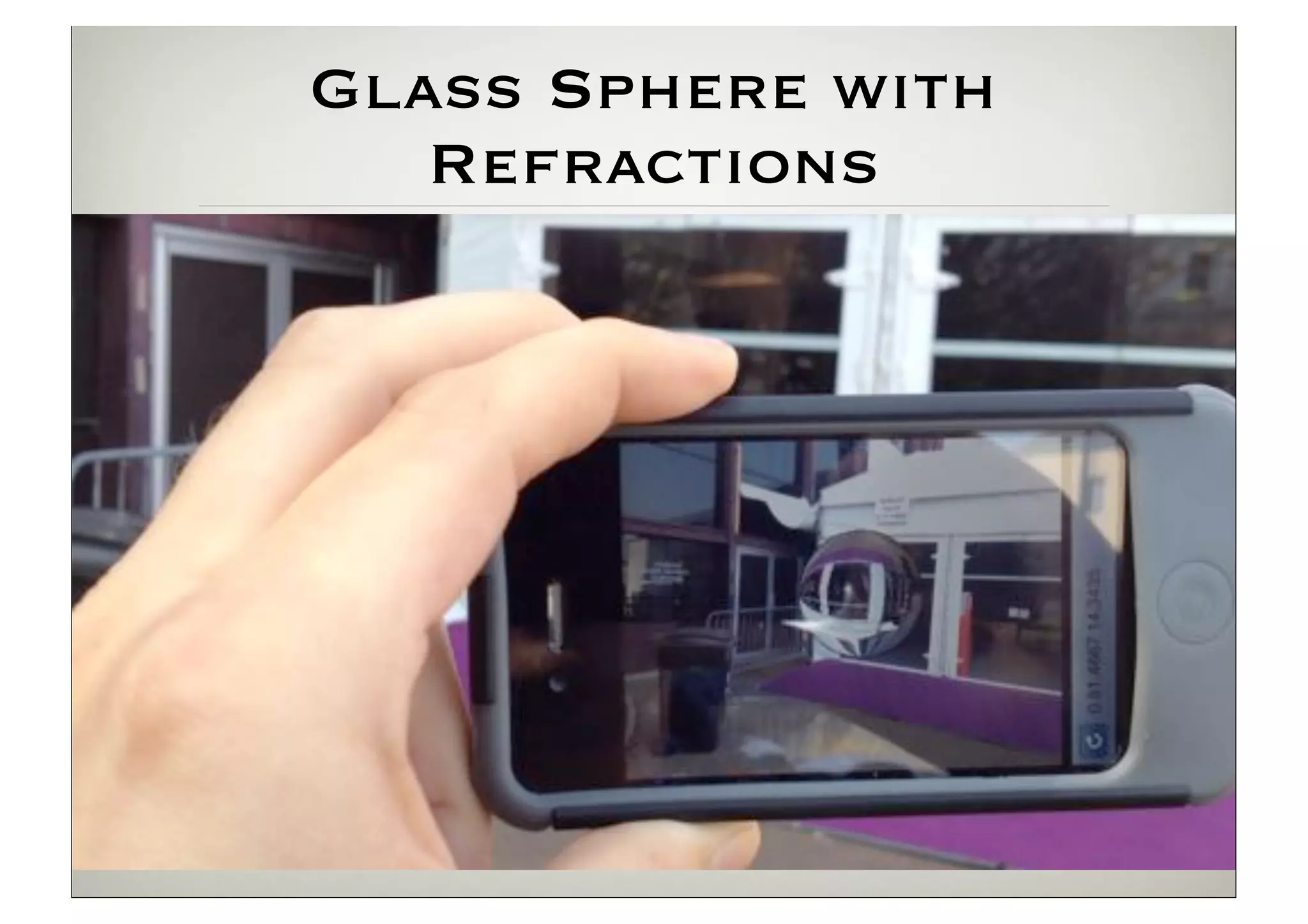 Glass Sphere with
   Refractions
 